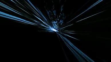 蓝色科技粒子宇宙穿梭隧道时空虫洞背景pr视频的预览图